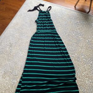 Black and Green Maxi dress